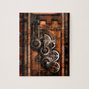 Steam Punk Gears and Rivets Jigsaw Puzzle