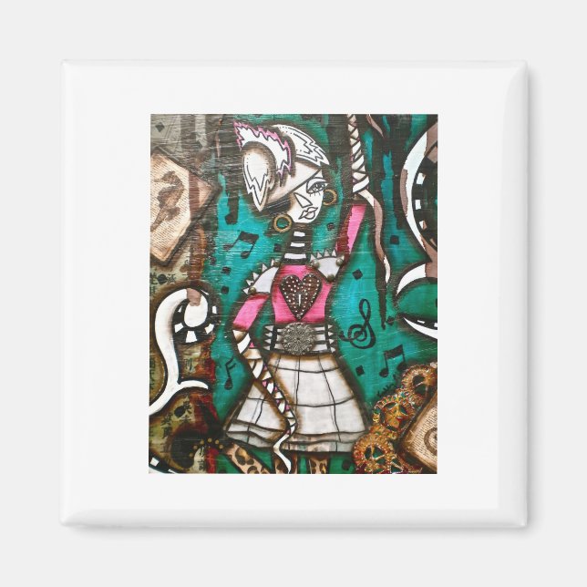 STEAM PUNK GIRL 4 MAGNET (Front)