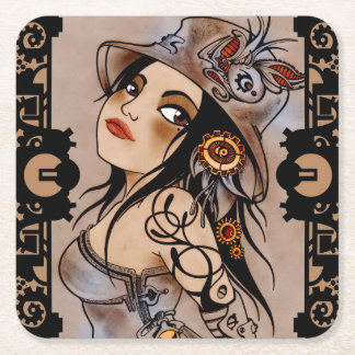 steam punk girl coaster