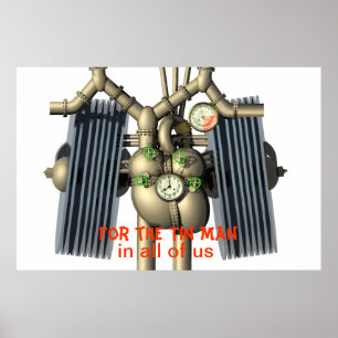Steam punk heart and lungs poster
