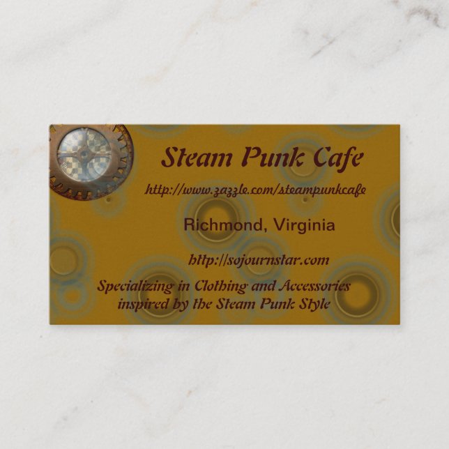Steam Punk Style Business Cards (Front)