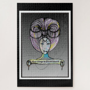 Steam punk style Rococo lady illustration Jigsaw Puzzle