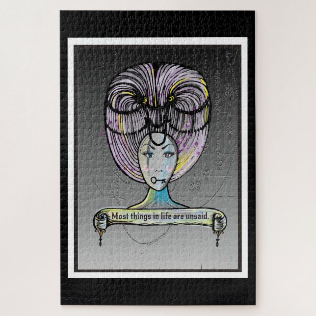 Steam punk style Rococo lady illustration  Jigsaw Puzzle (Vertical)