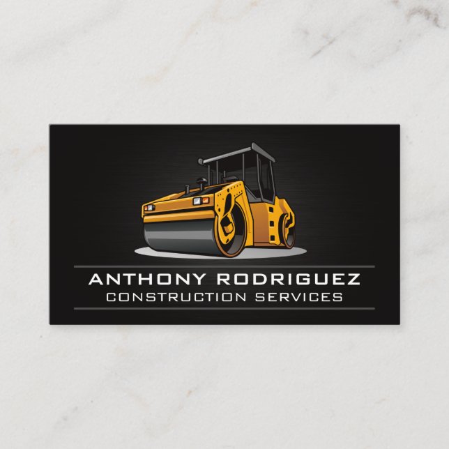 Steam Roller | Construction Vehicle Business Card (Front)