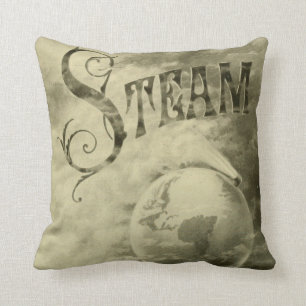 Steam Runs The World 1904 Cushion