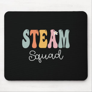 Steam Squad Retro Groovy Vintage Happy First Day O Mouse Pad