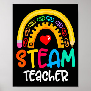 Steam Teacher Squad Team Crew Byck To School Stem Poster