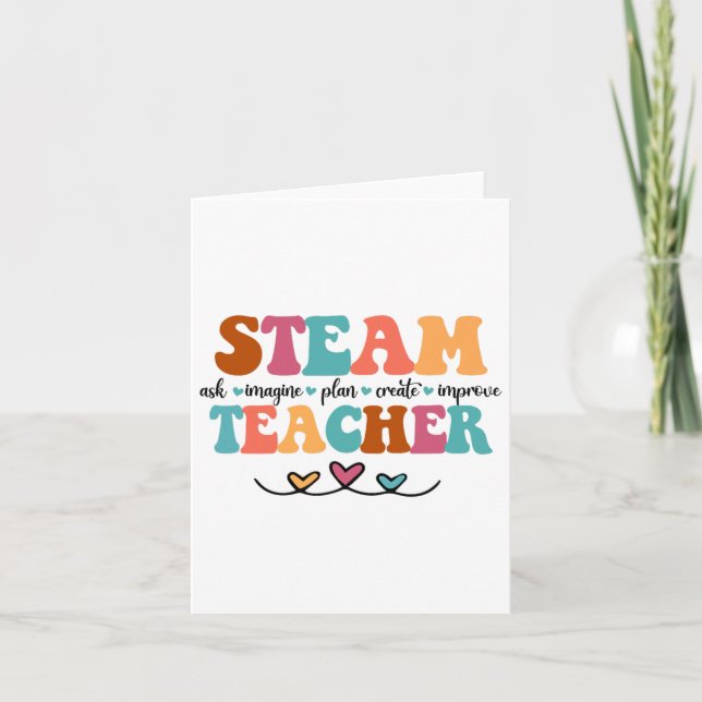 Steam Teacher Steam Squad Elementary Teaching Ck T Card (Front)