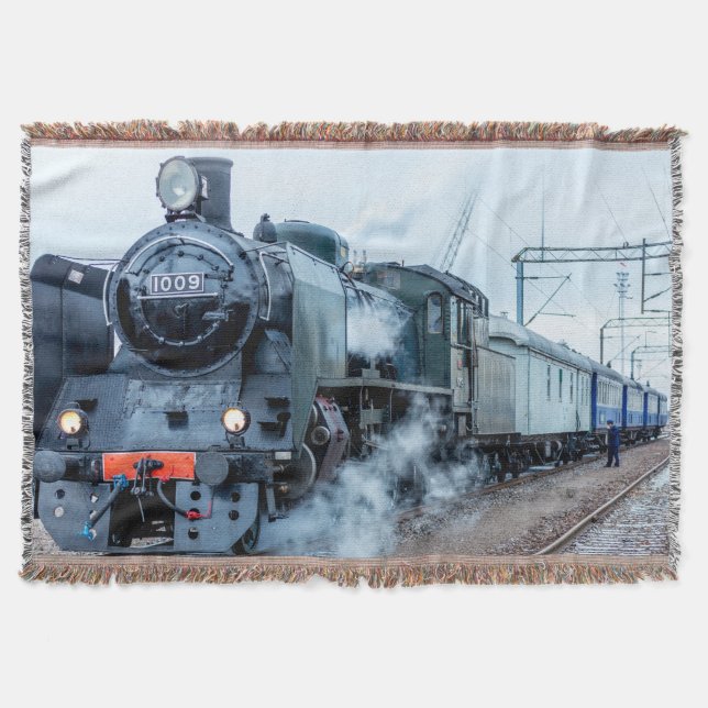 Steam Train 11 Throw Blanket (Front)
