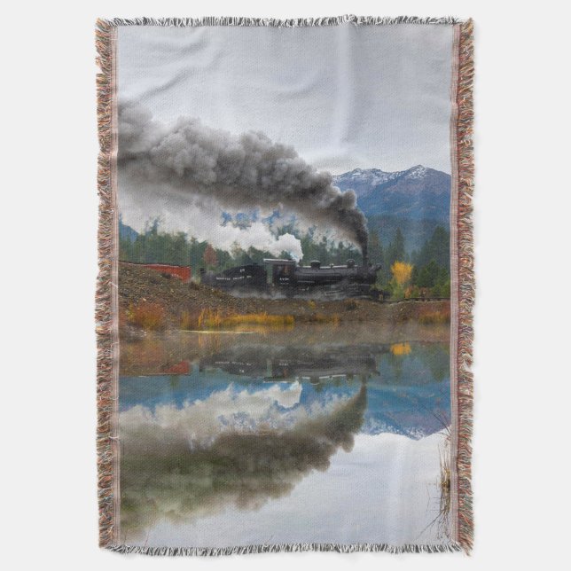 Steam Train 25E Throw Blanket (Front Vertical)