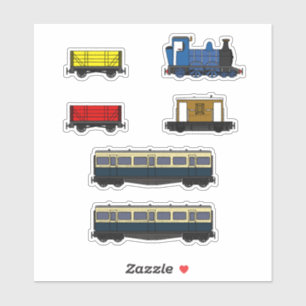 Steam Train and Wagons Rail Enthusiast Kids (Blue)