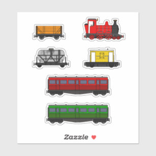 Steam Train and Wagons Rail Enthusiast Kids (Red)