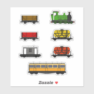 Steam Train and Wagons Railroad Enthusiast Kids