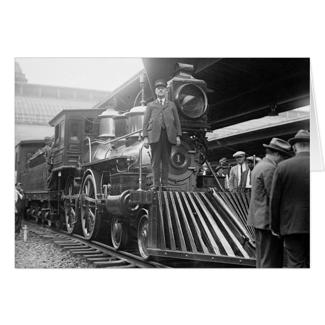Steam Train at Station, 1923 (Front Horizontal)