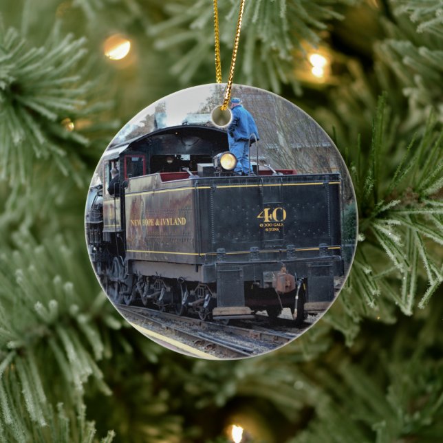 Steam Train Ceramic Ornament (Tree)