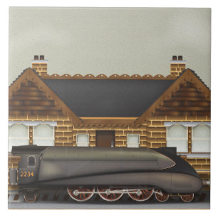 Steam Train Ceramic Tile