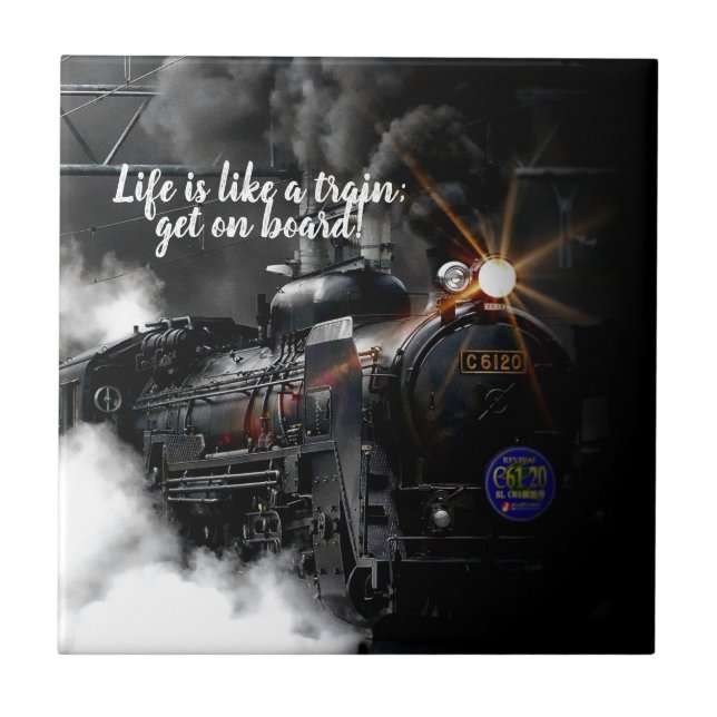 Steam Train Ceramic Tile (Front)