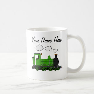 Steam Train Custom Mug Railroad Enthusiast (Green)