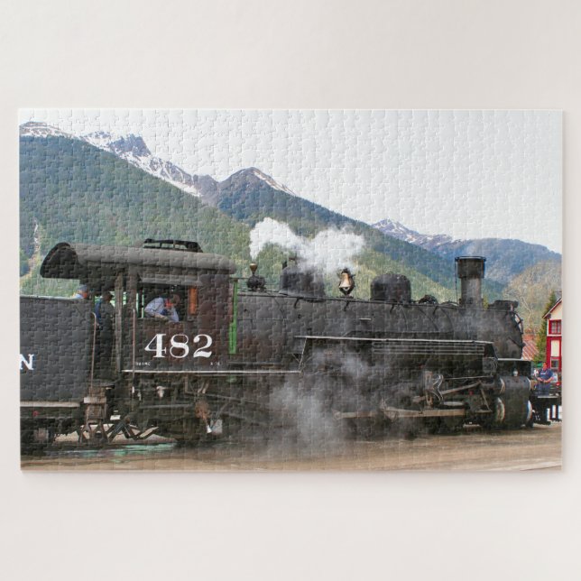 Steam train engine, Colorado, USA 2 Jigsaw Puzzle (Horizontal)