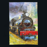 Steam Train Engine Locomotive 778    Tea Towel<br><div class="desc">A great Steam Train Painting for any Train Lover.</div>