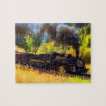 Steam Train Engine Locomotive Railroad Railway  Ji Jigsaw Puzzle<br><div class="desc">Steam Train Puzzle - see my store for more great Train Gifts</div>