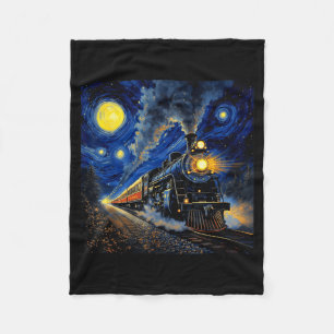 Steam Train Graphic For Men Boys Locomotive  Fleece Blanket