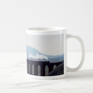 Steam train "Green Arrow" on Ribblehead Viaduct, E Coffee Mug