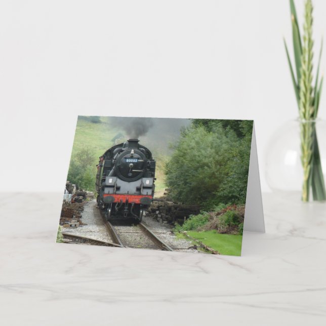 Steam Train Greeting Card / Note Card (Front)