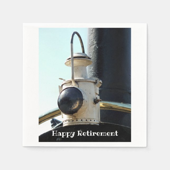 STEAM TRAIN LAMP NAPKIN (Front)