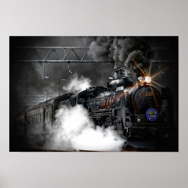 Steam Train Locomotive Poster (Front)
