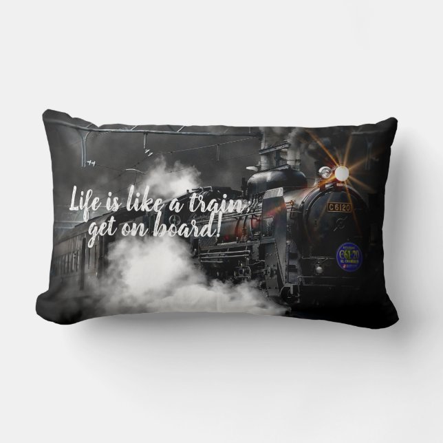 Steam Train Lumbar Cushion (Front)