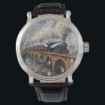 Steam Train on a Bridge - Oil Painting Watch<br><div class="desc">Artwork by Brady Arnold</div>