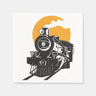 Steam Train Paper Napkins