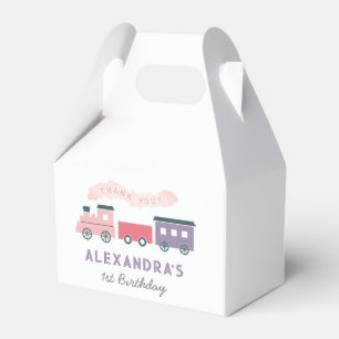 Steam Train Pink Girl Birthday Thank You Favour Bo Box
