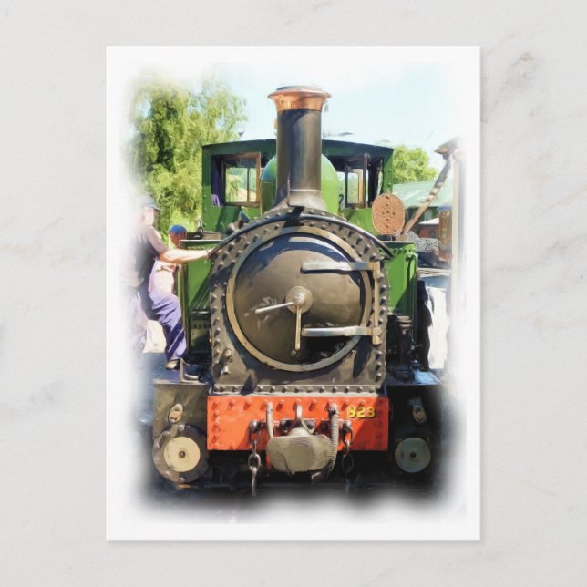 STEAM TRAIN POSTCARD (Front)