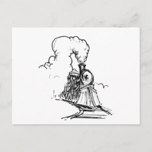 Steam Train Postcard