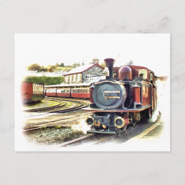 STEAM TRAIN POSTCARD (Front)