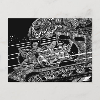 STEAM TRAIN POSTCARD