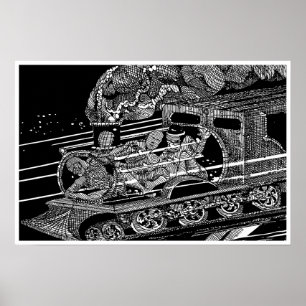 STEAM TRAIN POSTER