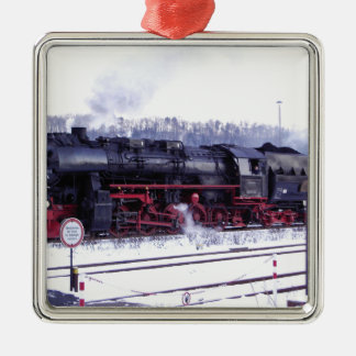 steam train railway locomotive station engine metal ornament