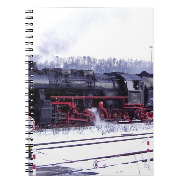 steam train railway locomotive station engine notebook (Front)