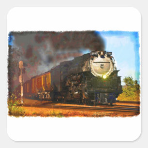Steam Train Square Sticker