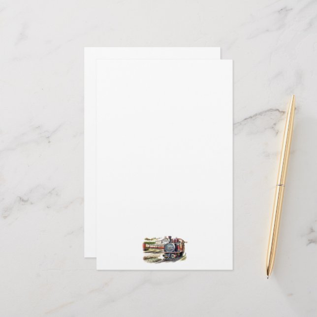 STEAM TRAIN STATIONERY (Front/Back In Situ)