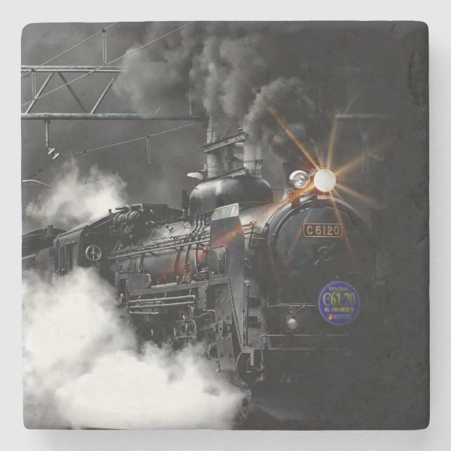 Steam Train Stone Coaster (Front)