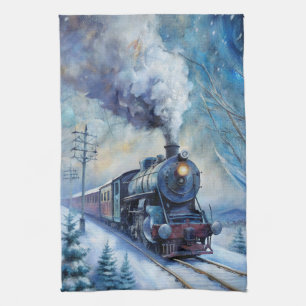 Steam Train Tea Towel