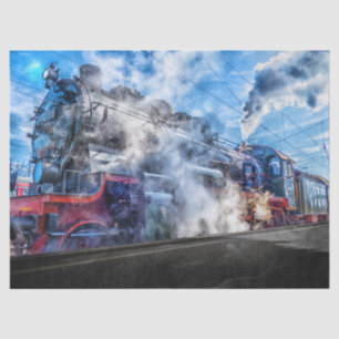 steam train tissue paper