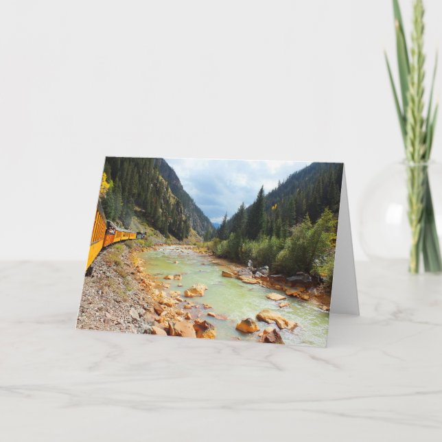 Steam train to Durango Holiday Card (Front)