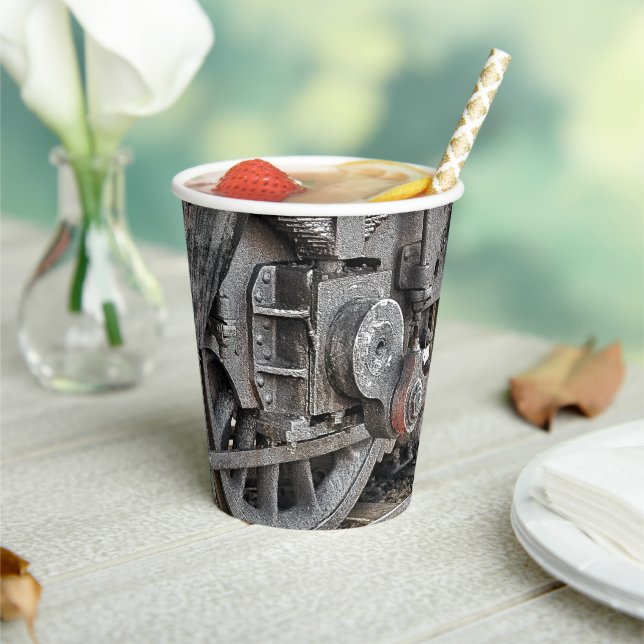 STEAM TRAIN WHEELS   PAPER CUPS (Insitu)
