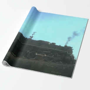 Steam train wrapping paper