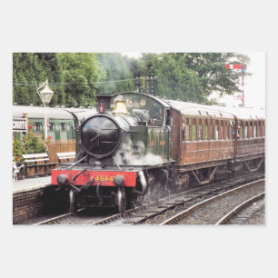 STEAM TRAIN WRAPPING PAPER SHEET